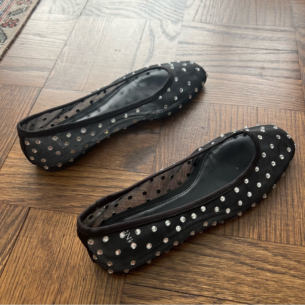 Mango Rhinestone Ballet Flats - Picture 3 of 5